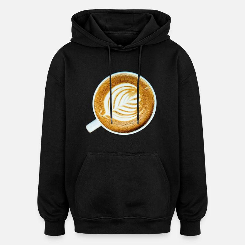 coffee coffee cappuccino espresso2 - Oversized Unisex Hoodie - black