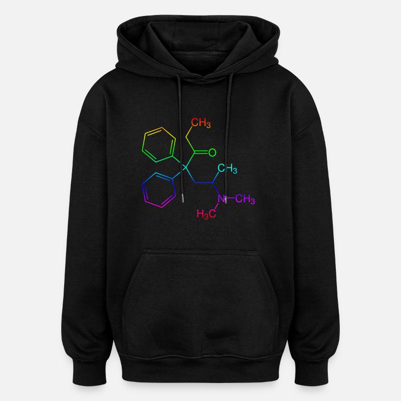Methadone structural formula - Oversized Unisex Hoodie - black