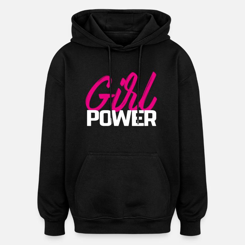 Le pouvoir des filles - Sweat à capuche oversize unisexe - noir