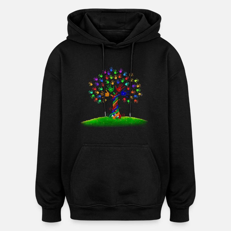 die lebendige Vielfalt - Oversized Unisex Hoodie - Schwarz