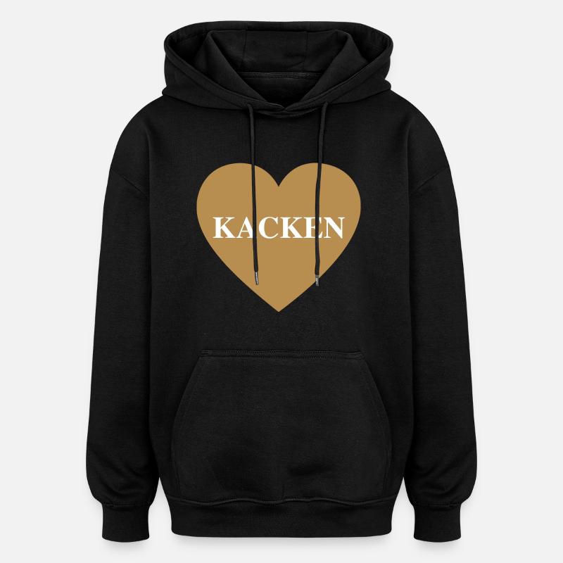 shit - Oversized Unisex Hoodie - black