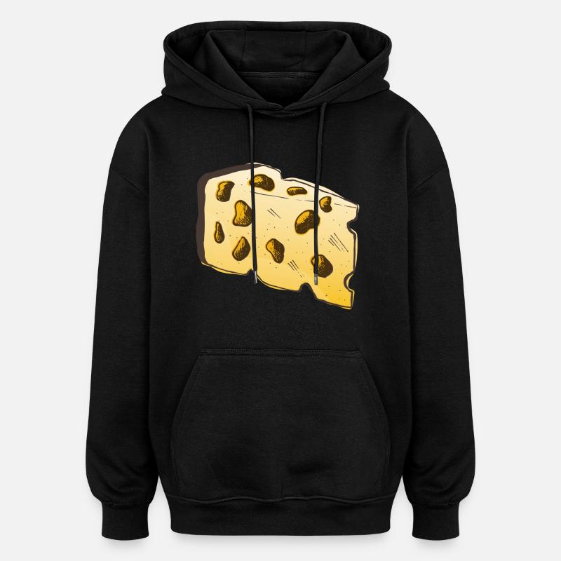 Cheese - Oversized Unisex Hoodie - black