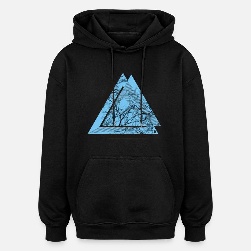 AD Triangle Black - Oversized Unisex Hoodie - black