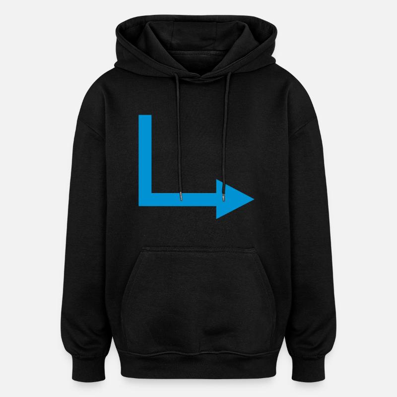 Arrow - Oversized Unisex Hoodie - black