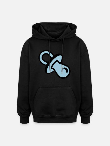 Sucette - Sweat à capuche oversize unisexe - noir