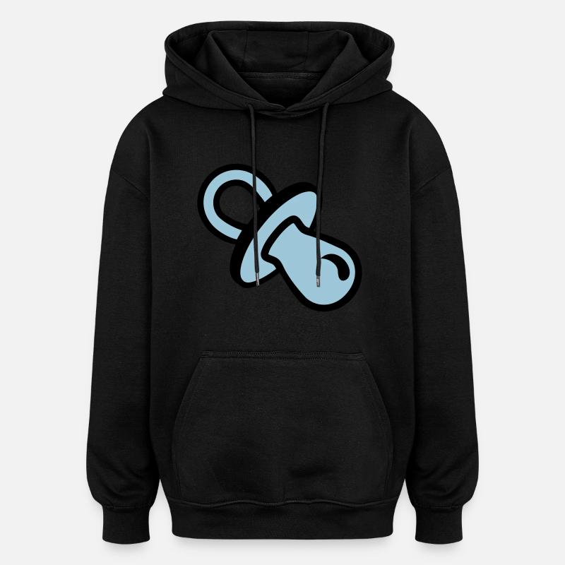 Pacifier - Oversized Unisex Hoodie - black