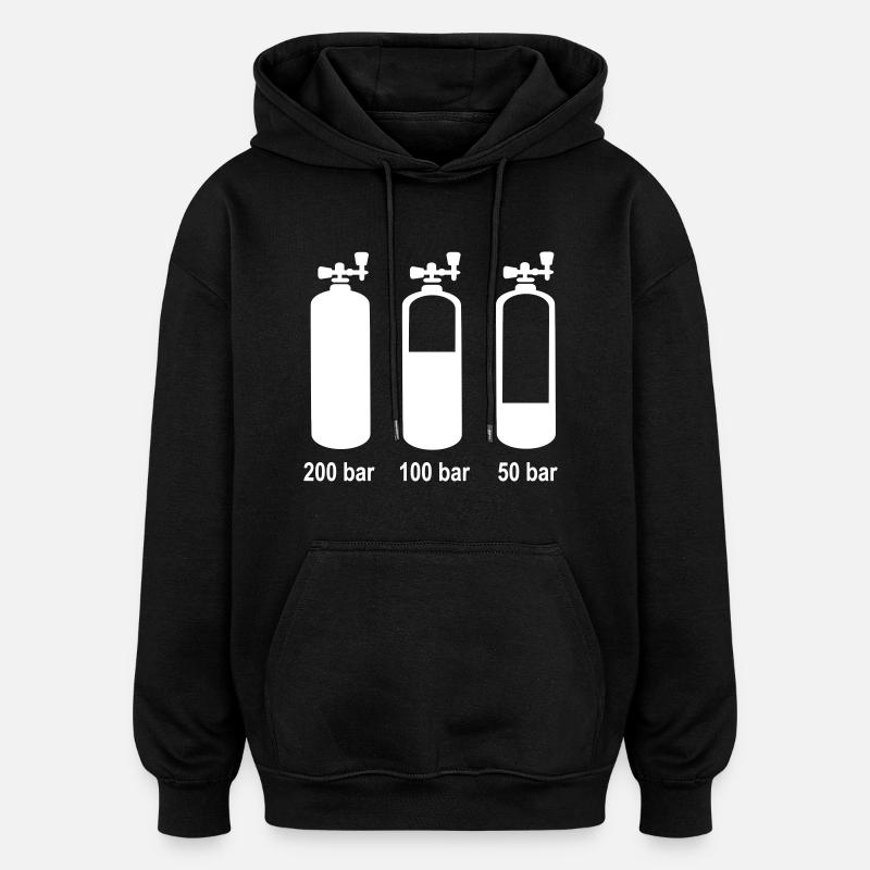 plongée - Sweat à capuche oversize unisexe - noir