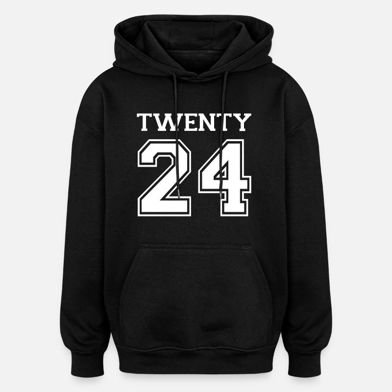 2024 - Sweat à capuche oversize unisexe - noir