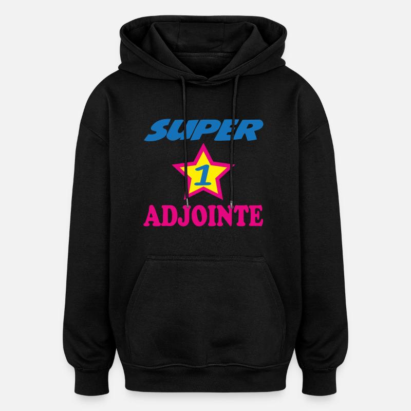 SUPER ADJOINTE - Sweat à capuche oversize unisexe - noir