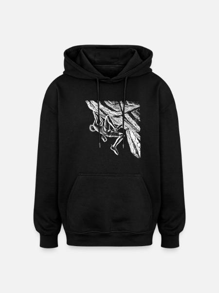 Grimper - Sweat à capuche oversize unisexe - noir