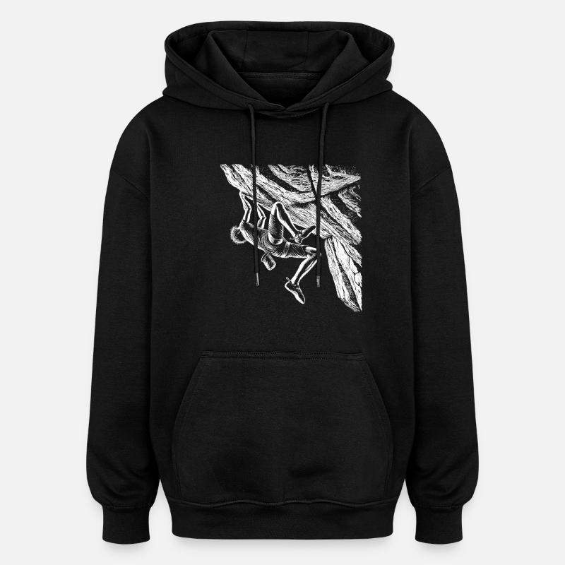 Grimper - Sweat à capuche oversize unisexe - noir