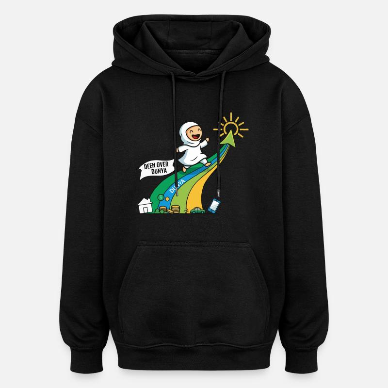 À propos de Dunya 2 - Sweat à capuche oversize unisexe - noir