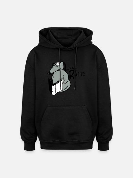 bookworm - Oversized Unisex Hoodie - black