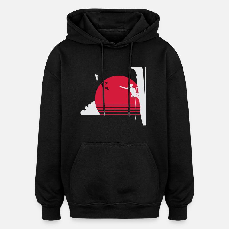 Climber - Oversized Unisex Hoodie - Schwarz