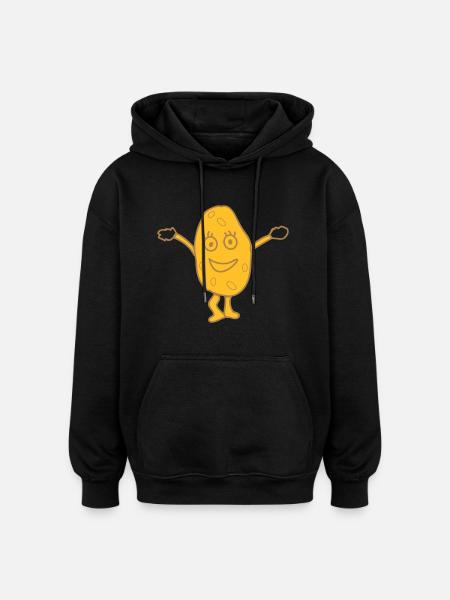 Dancing Potatoe - Oversized Unisex Hoodie - Schwarz