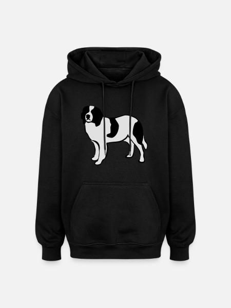 Landseer - Oversized Unisex Hoodie - Schwarz