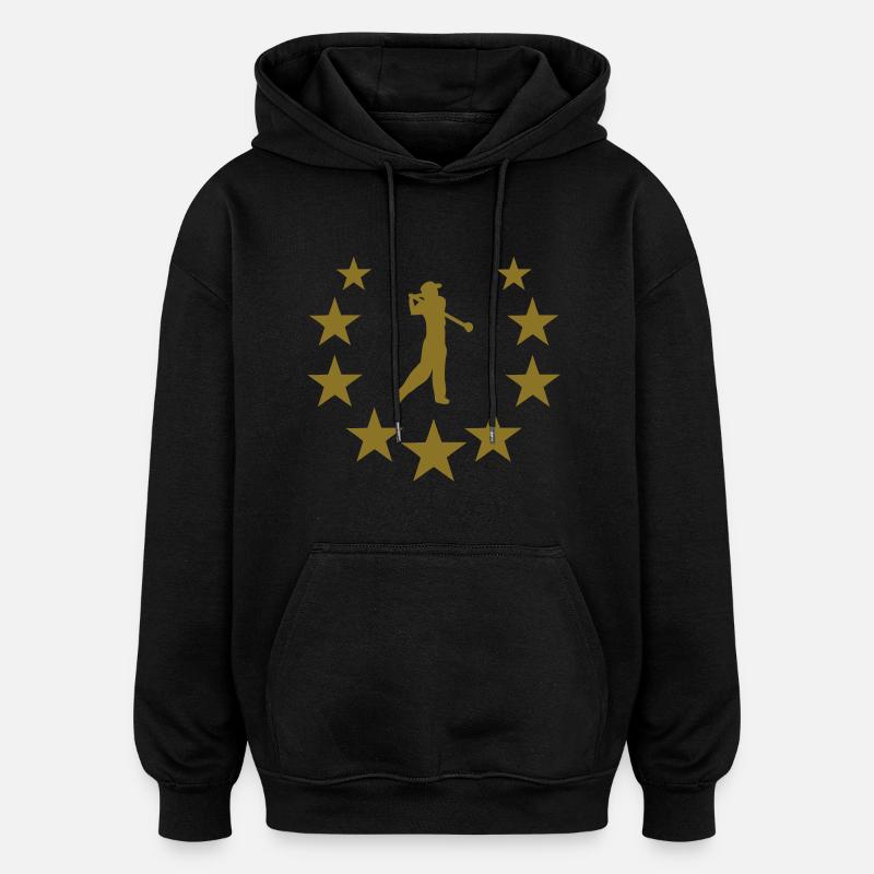 golf star - Sweat à capuche oversize unisexe - noir