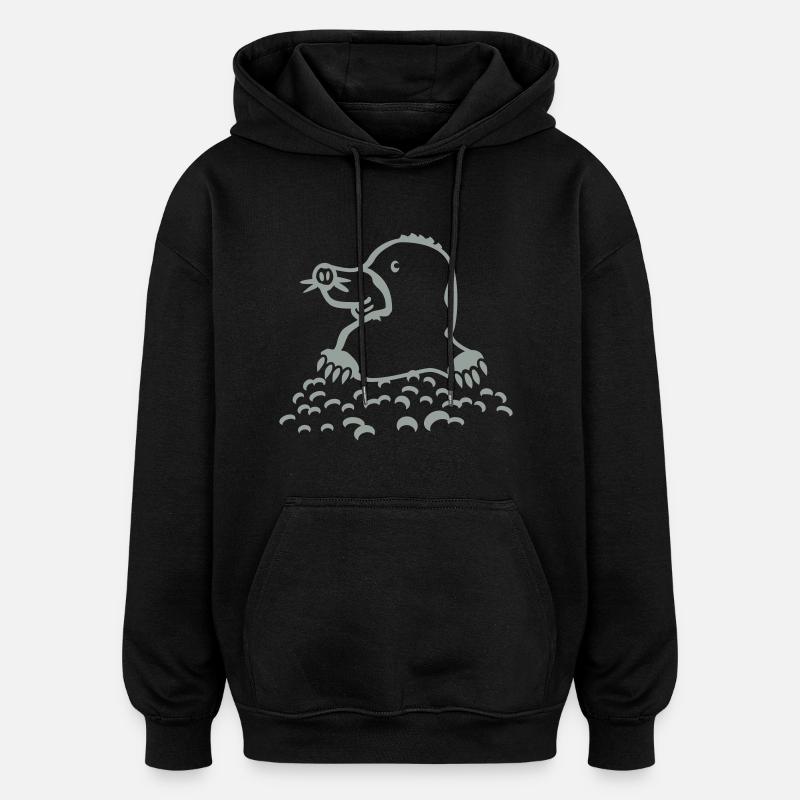 maulwurf - Oversized Unisex Hoodie - Schwarz