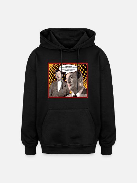 écoute on t'connaît pas - Sweat à capuche oversize unisexe - noir