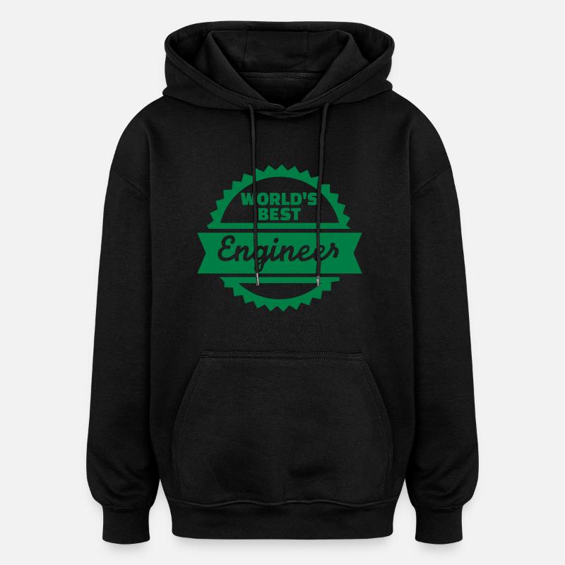 World's Best Engineer - Oversized Unisex Hoodie - black