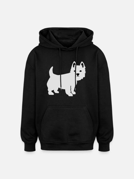 Westie - Sweat à capuche oversize unisexe - noir