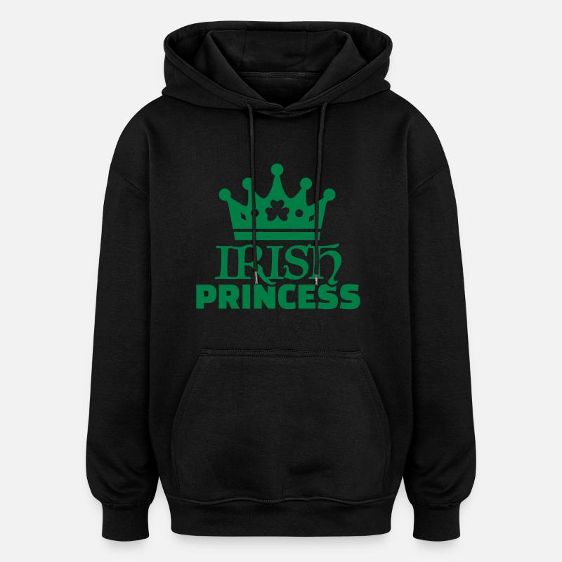 Irish princess - Sweat à capuche oversize unisexe - noir