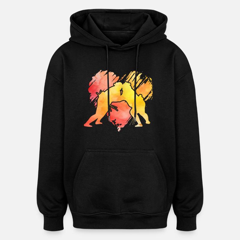 Sumo - Sweat à capuche oversize unisexe - noir