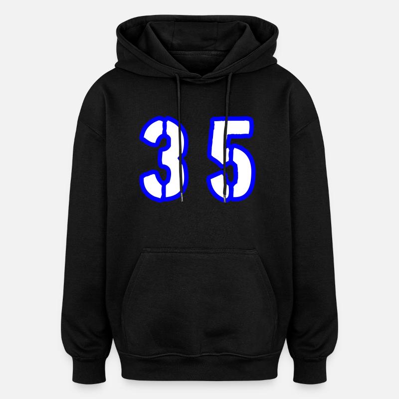 35 Symbole numérique - Sweat à capuche oversize unisexe - noir