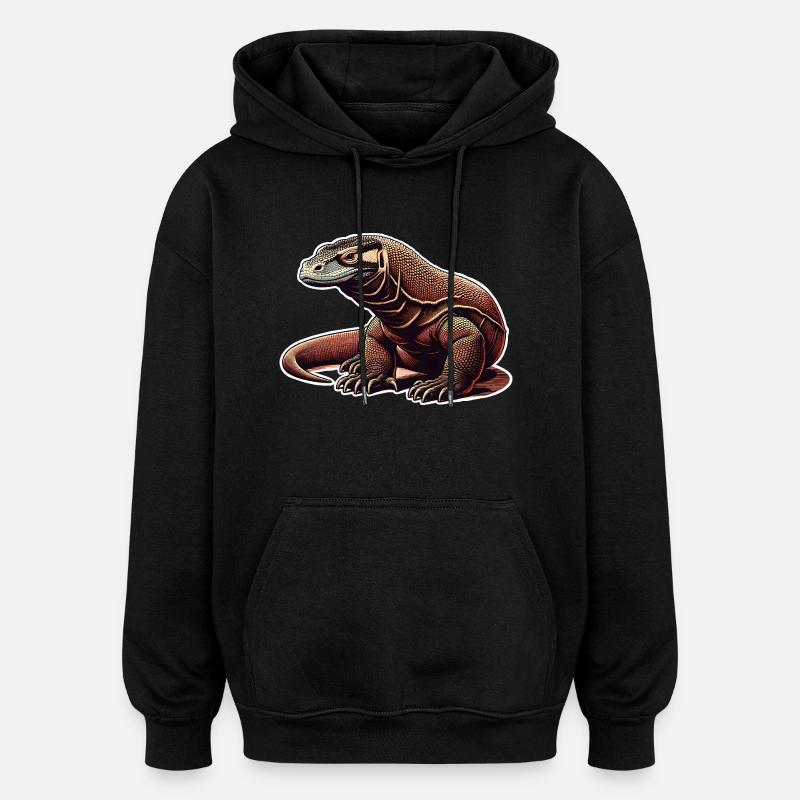 Komodo Dragon - Sweat à capuche oversize unisexe - noir