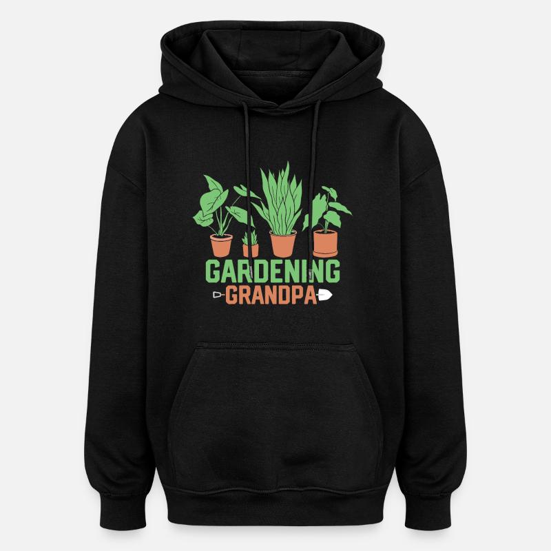 Jardinage Jardin botanique de grand-père - Sweat à capuche oversize unisexe - noir