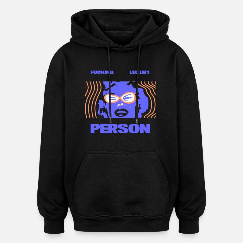 de personne de luxe - Sweat à capuche oversize unisexe - noir
