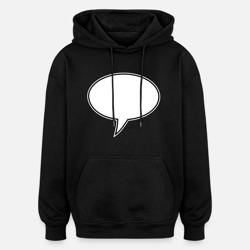 Speech Bubble Design Links - Oversized Unisex Hoodie - black