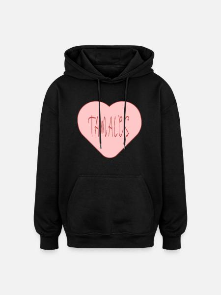 tamales love tamales time - Oversized Unisex Hoodie - black