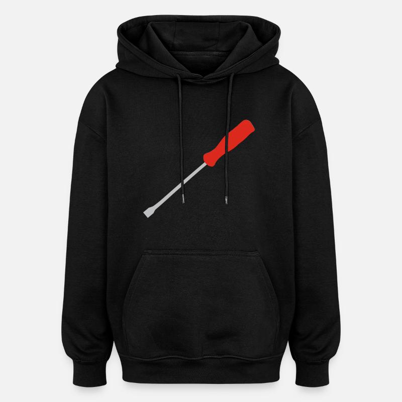 tournevis - Sweat à capuche oversize unisexe - noir