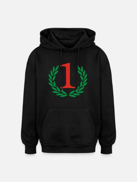 Sieger - Gewinner - Oversized Unisex Hoodie - Schwarz