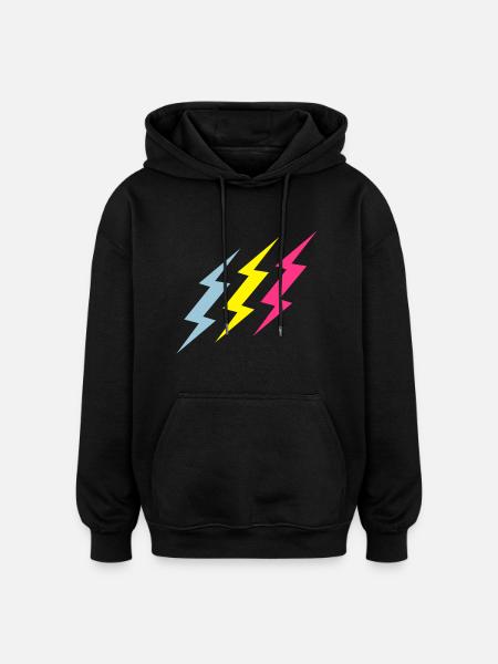 blitz - musik - rave - Oversized Unisex Hoodie - Schwarz