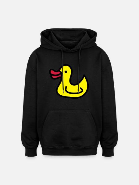 Entchen - Ente 3 - Oversized Unisex Hoodie - Schwarz