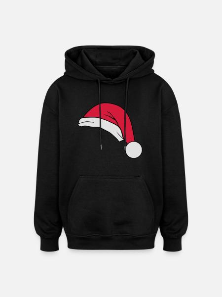 santahat - Sweat à capuche oversize unisexe - noir