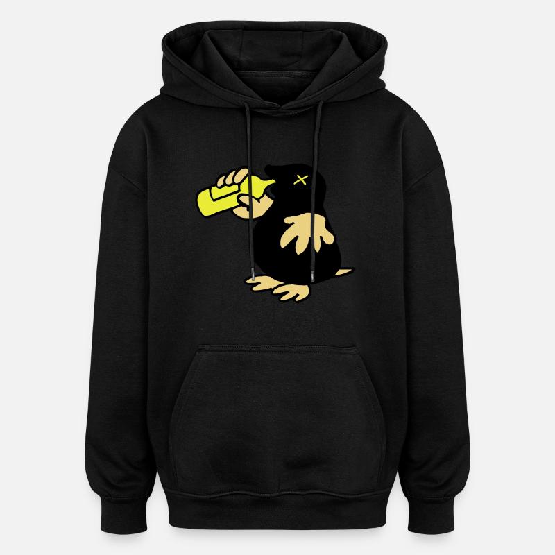 Mole Saufwurf - Sweat à capuche oversize unisexe - noir