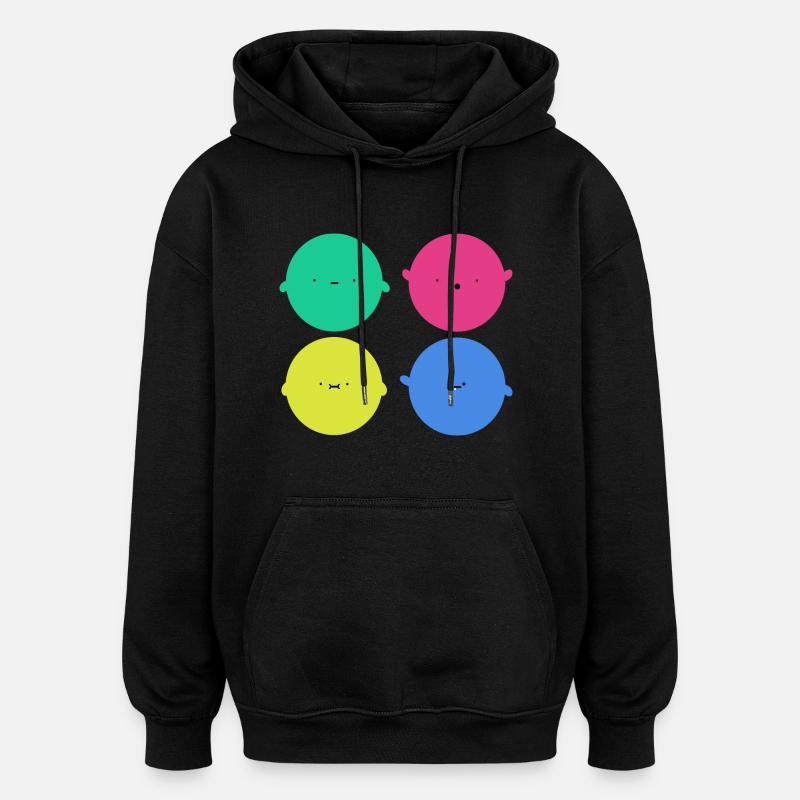Visages de balle douce - Sweat à capuche oversize unisexe - noir
