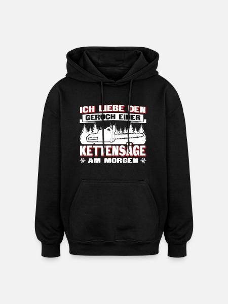 Tronçonneuse à odeur - Sweat à capuche oversize unisexe - noir