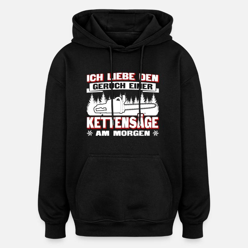 Tronçonneuse à odeur - Sweat à capuche oversize unisexe - noir