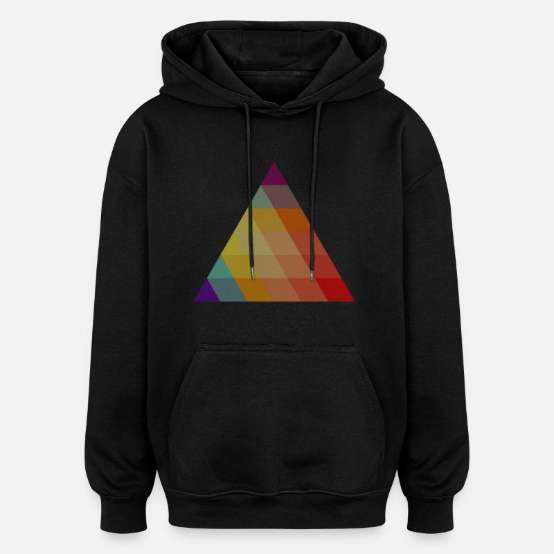 triangle - Sweat à capuche oversize unisexe - noir