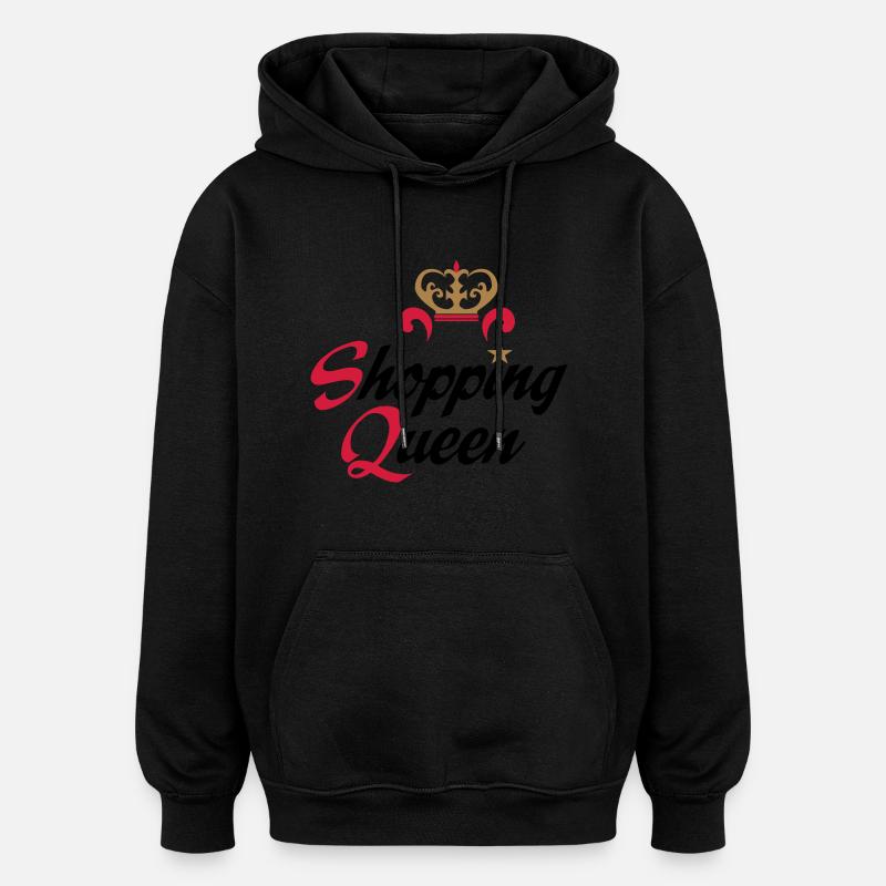 shopping - Oversized Unisex Hoodie - Schwarz