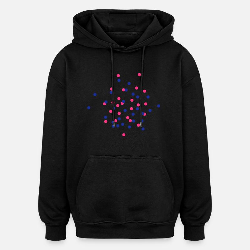 Confetti - Sweat à capuche oversize unisexe - noir
