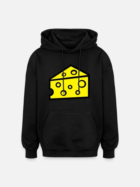 Cheese - Oversized Unisex Hoodie - black
