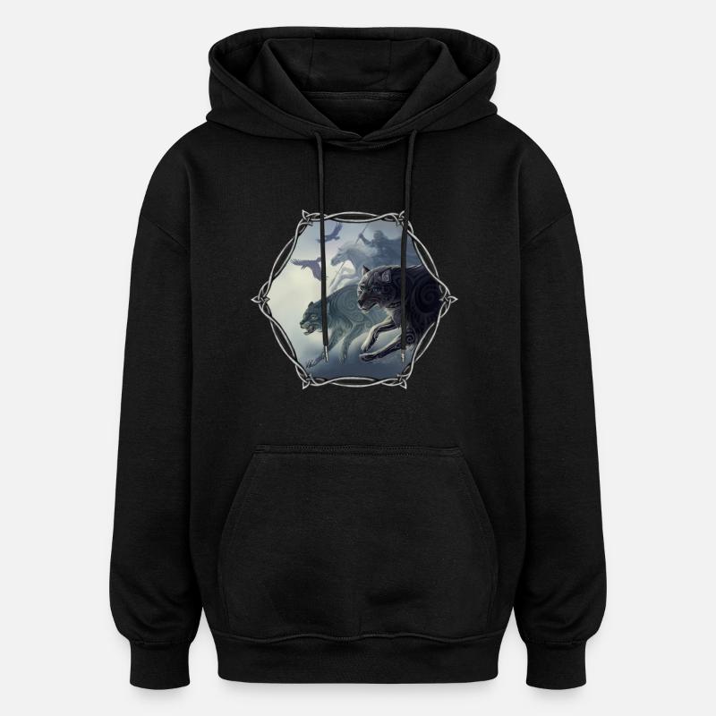 Odins wilde Jagd - Oversized Unisex Hoodie - Schwarz