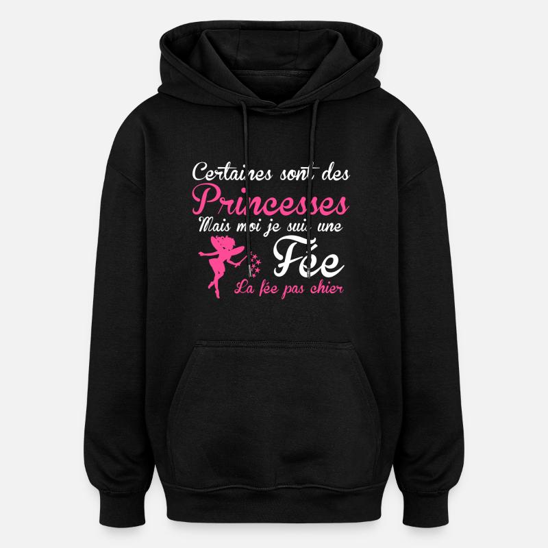 la fée pas chier - Oversized Unisex Hoodie - black