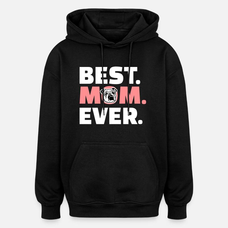 Anglais Bouledogue - Sweat à capuche oversize unisexe - noir