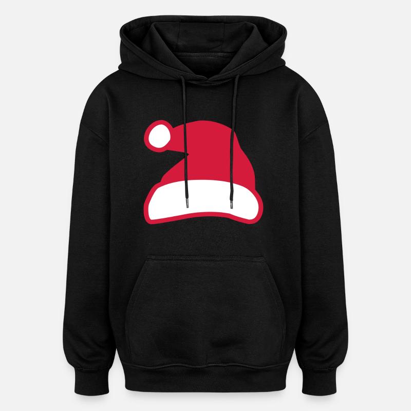 Père Noël - Sweat à capuche oversize unisexe - noir